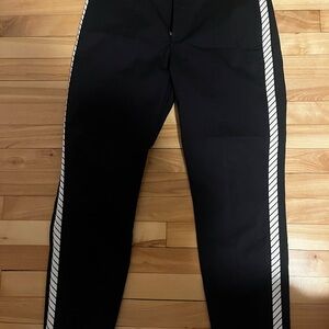 Joie women’s Black Pants with White Side Stripes